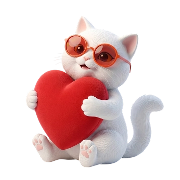 Котик с сердцем